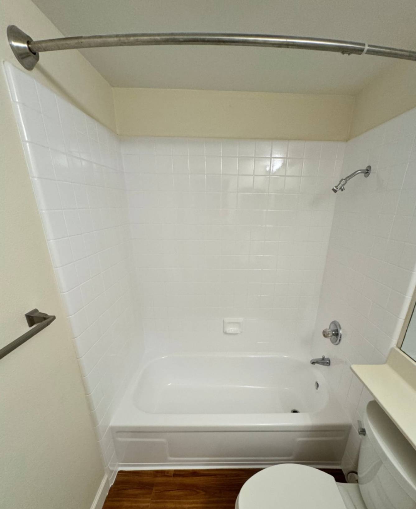 After shower refinishing - restored bright white shower